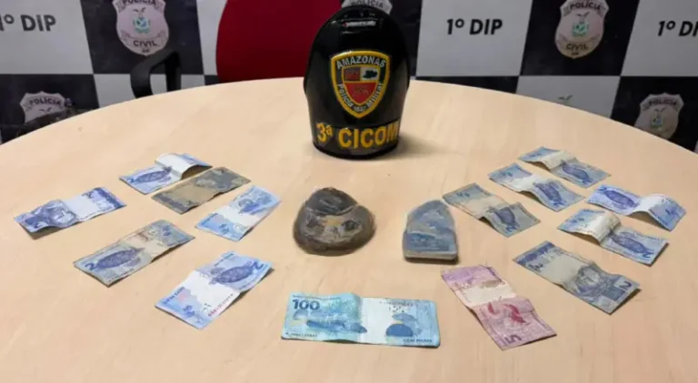 Homem com antecedentes por tráfico é preso com drogas, balança de precisão e dinheiro no bairro Japiim em Manaus