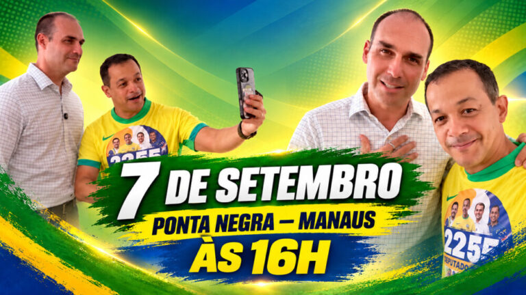 Delegado Pablo e Eduardo Bolsonaro convocam população para atos do 7 de Setembro